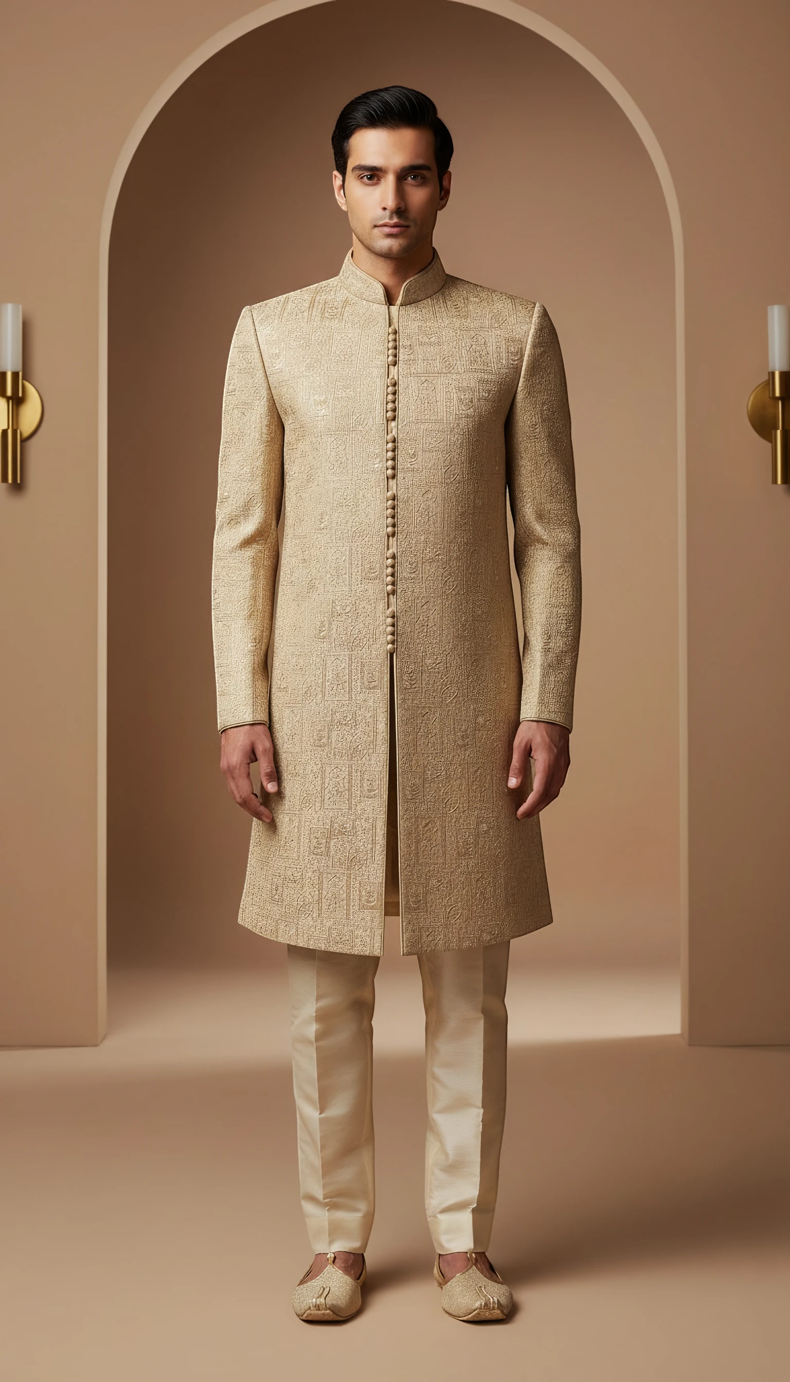 Ivory Pearlcrest Sherwani